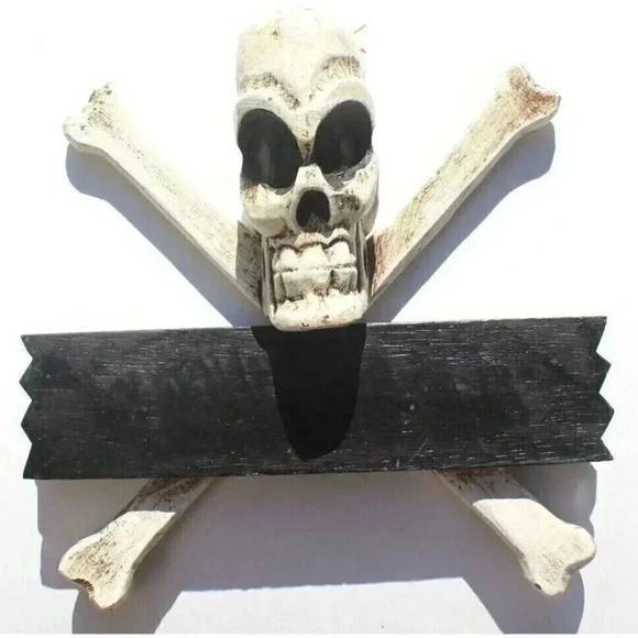 Halloween Other - New CUSTOM MADE Poison Skull Pirate Halloween Wood Sign Room Decor Decoration